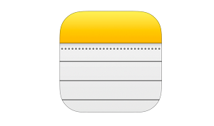 Icono de notas de Apple