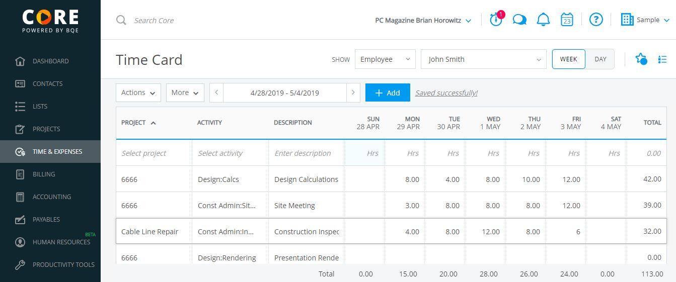 BQE Core Invoice Software