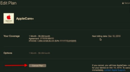 Cancel Apple Care in iTunes or Music app