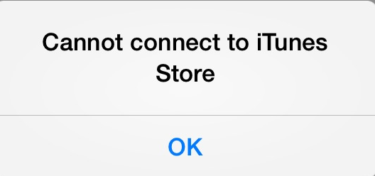 Can't Connect to the iTunes Store