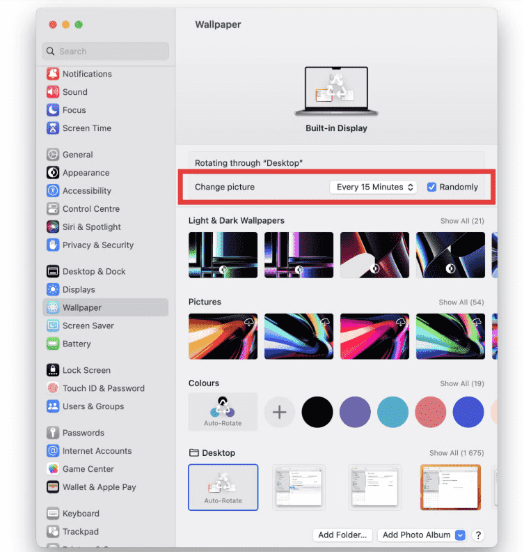 Change MacBook Wallpaper Automatically