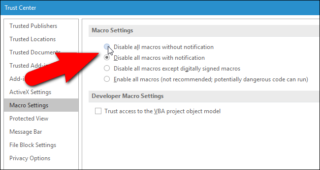 Cambiar la configuración en su aplicación de Microsoft Word