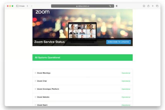 Check Zoom Server Status