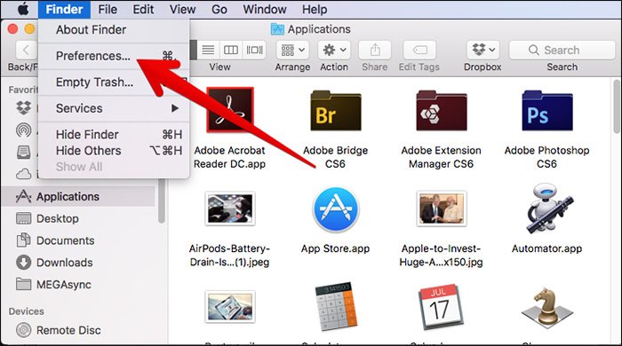 Acceda a iCloud Drive a través del Finder