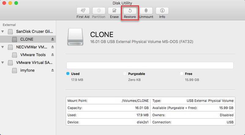 Clone Hard Drive via Disk Utility