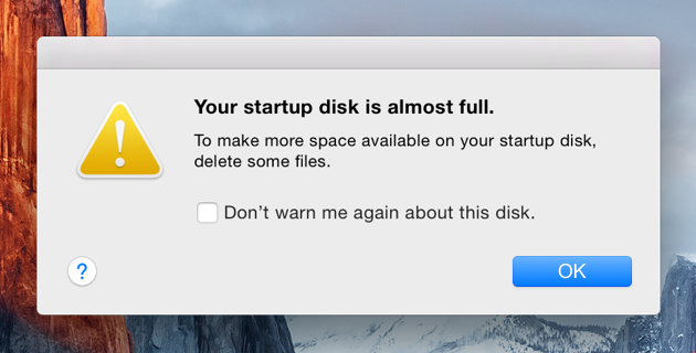 Startup Disk Full en Mac