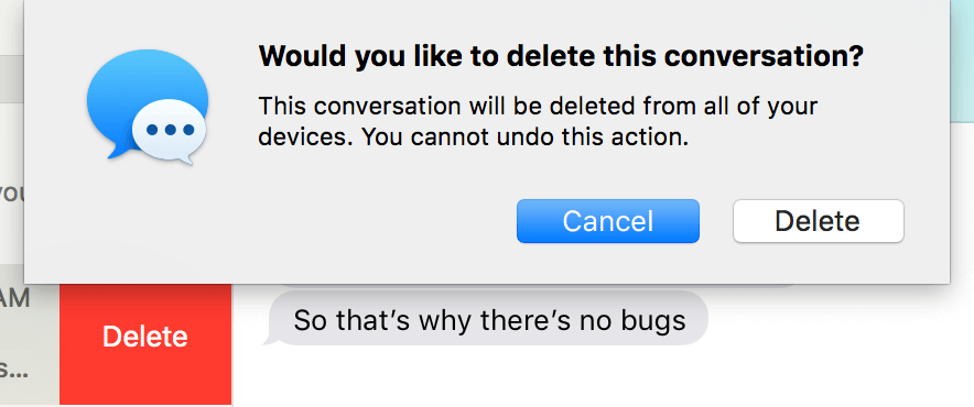 Eliminar todos los mensajes en Mac con iCloud