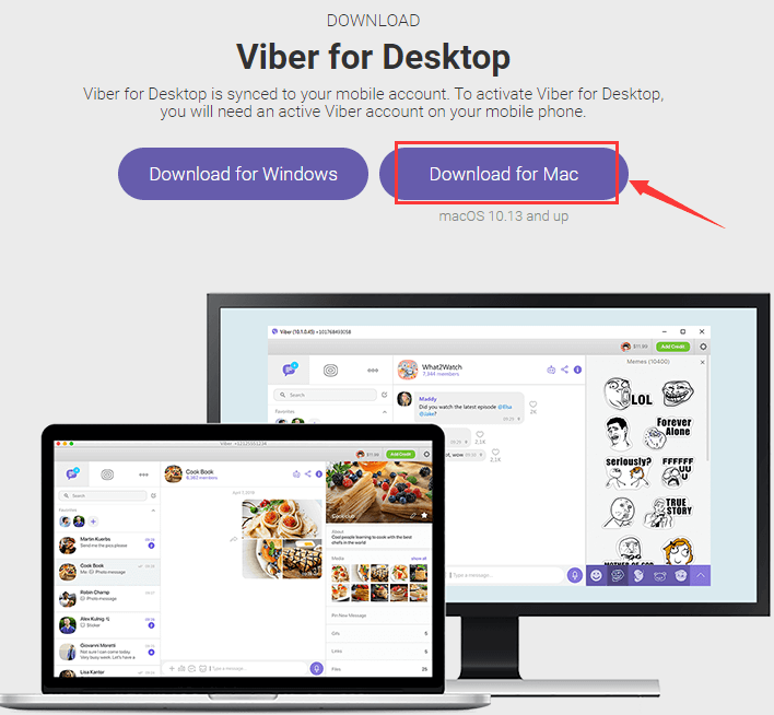 viber mac desktop pictures