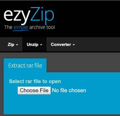 افتح ملفات RAR على نظام Mac باستخدام ezyZip