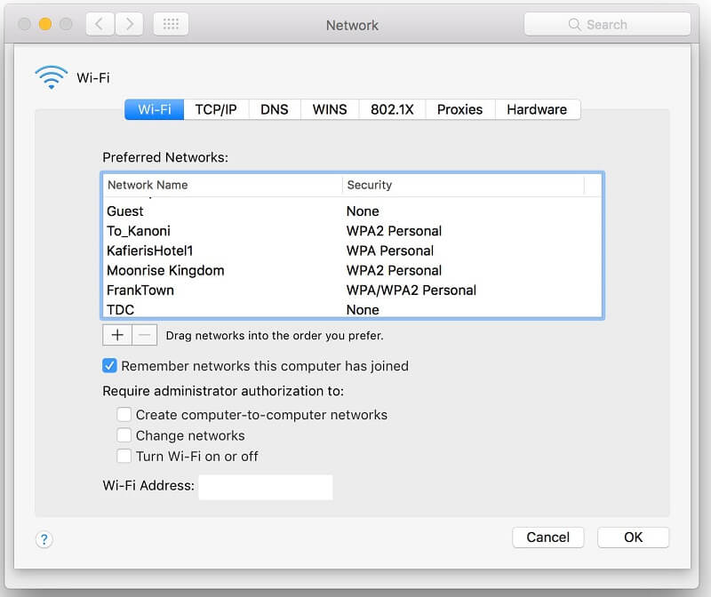 Forget A Wifi Network On Mac