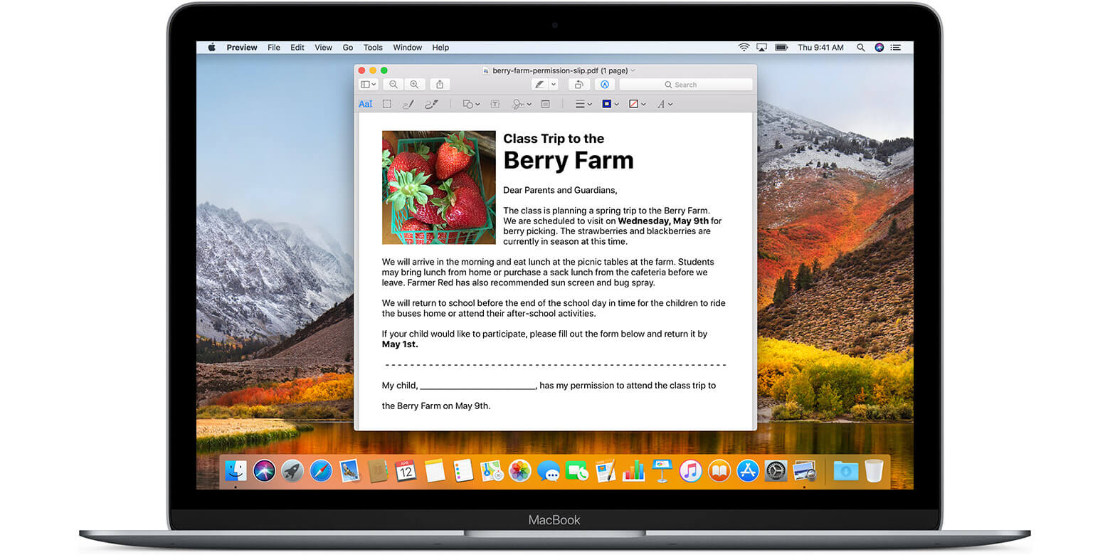 Бесплатный PDF-редактор Mac Apple Preview