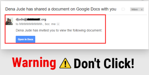 Google Docs Virus Warning