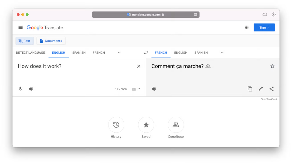 Mac Google Translate