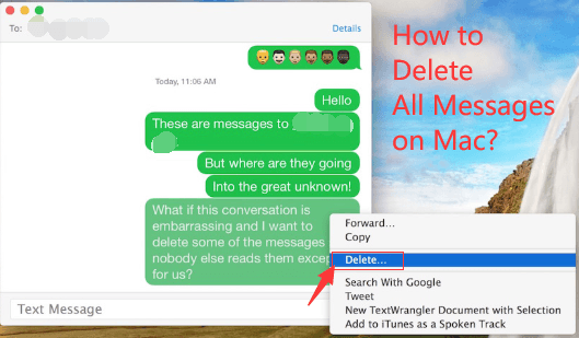 how to delete messages on mac without