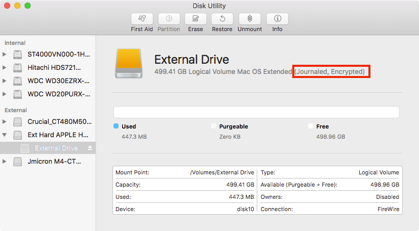 كيفية تشفير الملفات على أداة قرص Mac