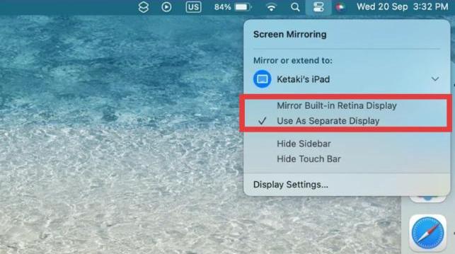 Use As Separate Display