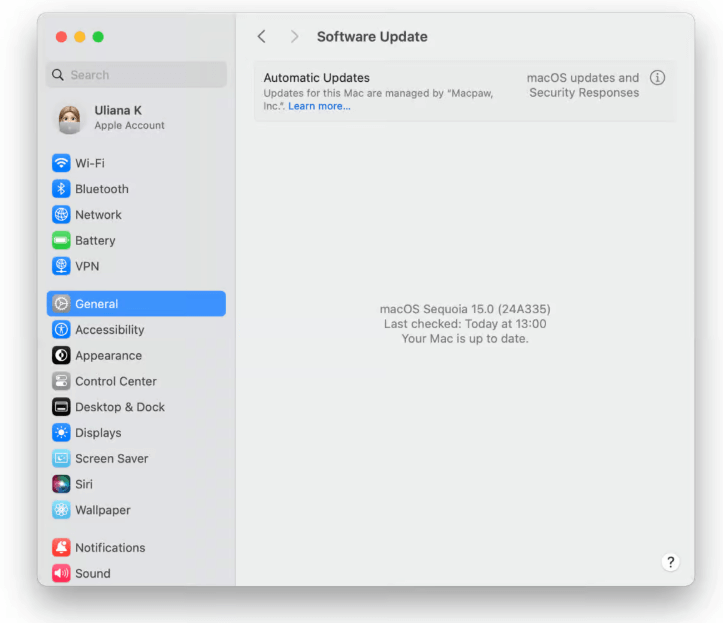 Update macOS Sequoia