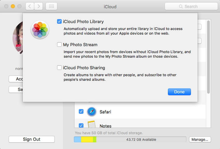 Importar fotos con iCloud