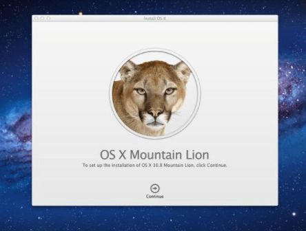 Lew górski w systemie Mac OS X