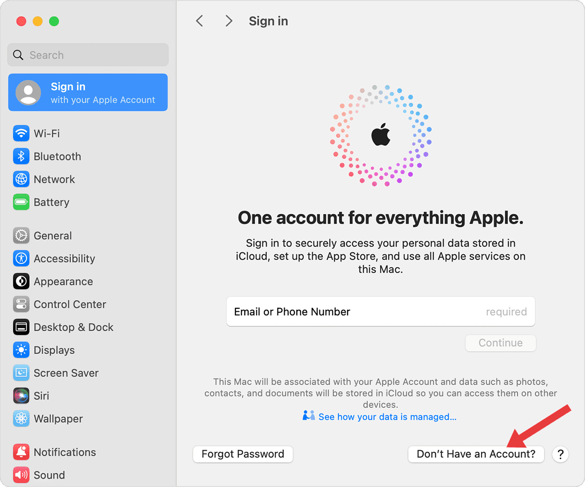 Create Your Apple ID