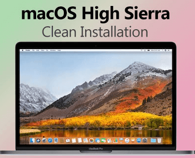 تنظيف تثبيت macOS High Sierra