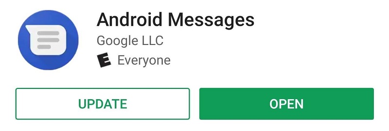 Abra la aplicación de mensajes de Android