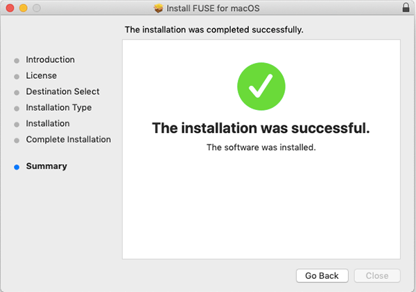 Osxfuse Installa successo