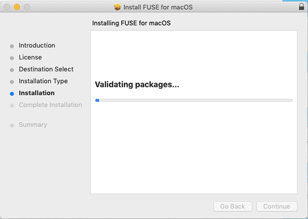 Osxfuse Install Validating