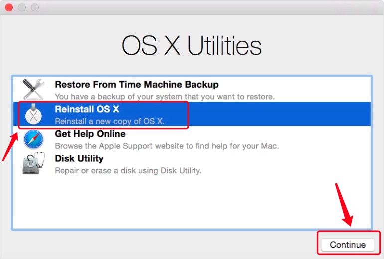 Zainstaluj ponownie i zdobądź OS X El Capitan, aby obniżyć wersję