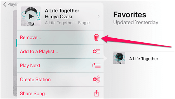 Remove Songs from Playlist