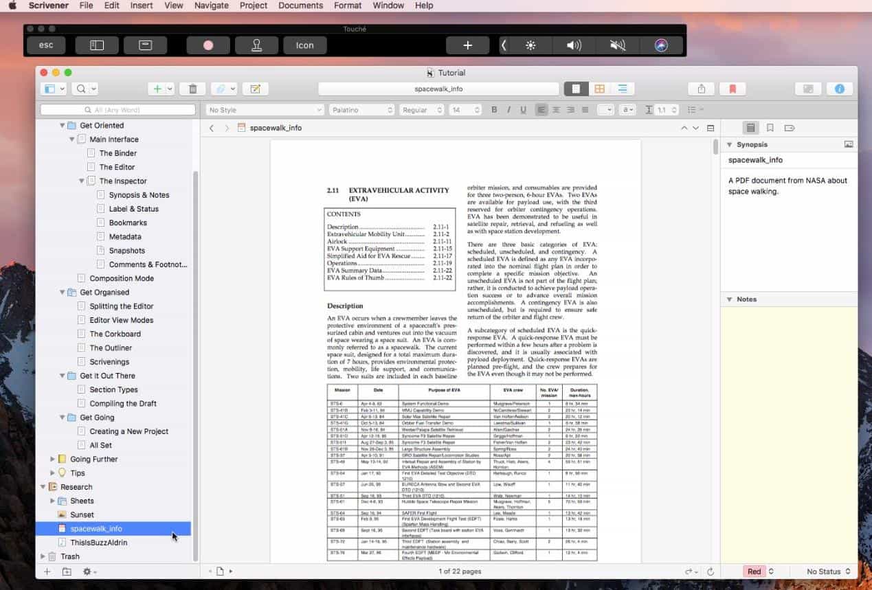 Scrivener Writing Software