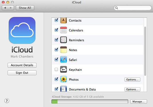 iCloud를 사용하여 iPhone을 Mac에 무선으로 연결