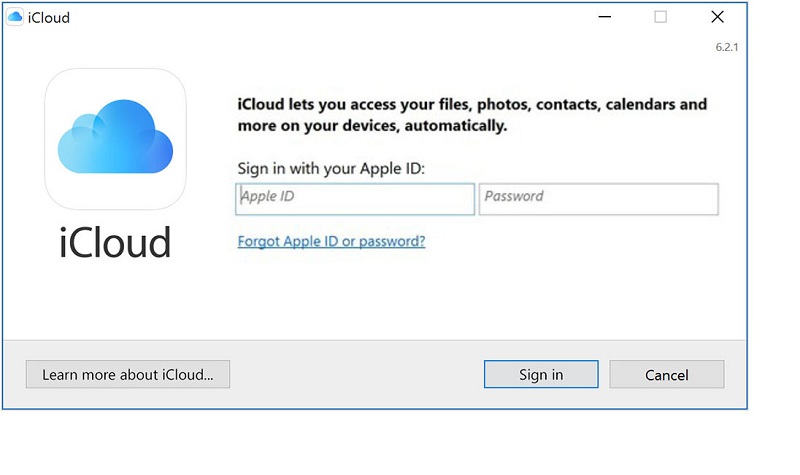 Войти в icloud