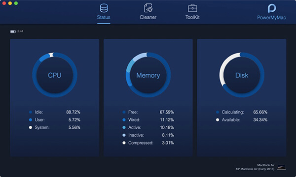 PowerMyMac's Performance Monitor