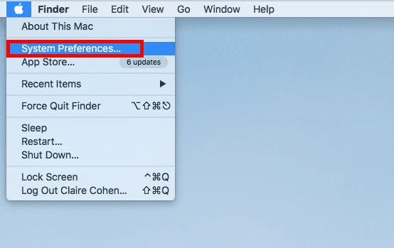 Choose System Preferences