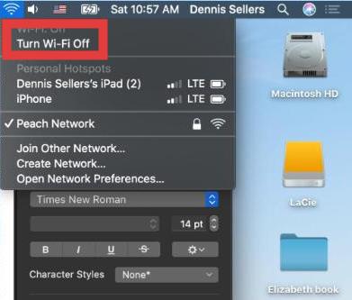 Turn WiFi Off Mac