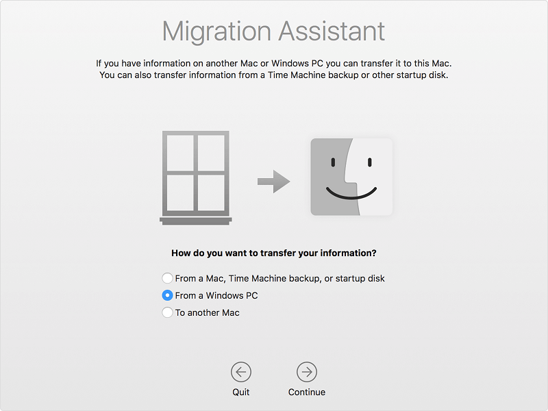 Transfer iTunes Using Migration Assistant