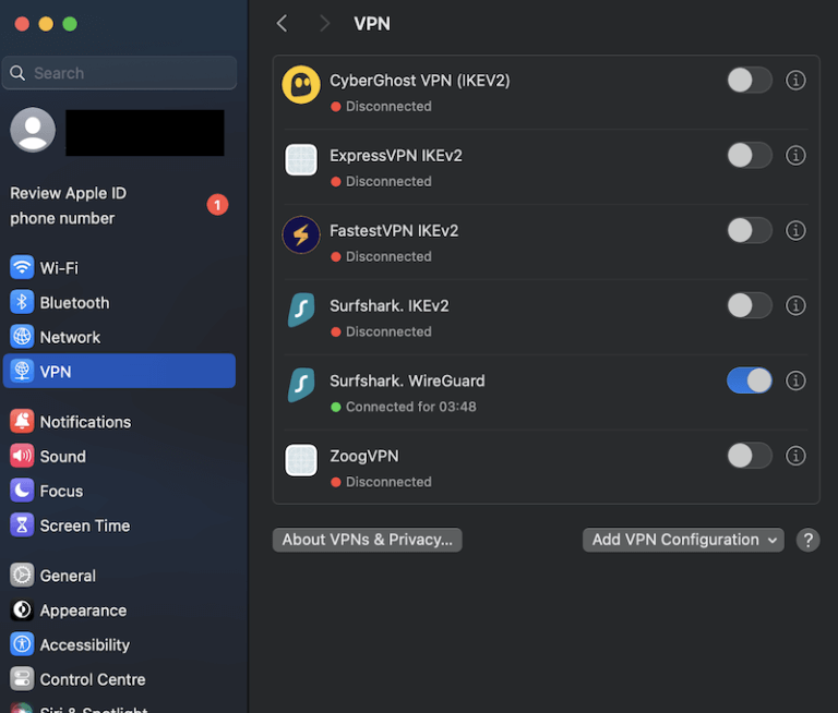 Stop Using VPN Mac