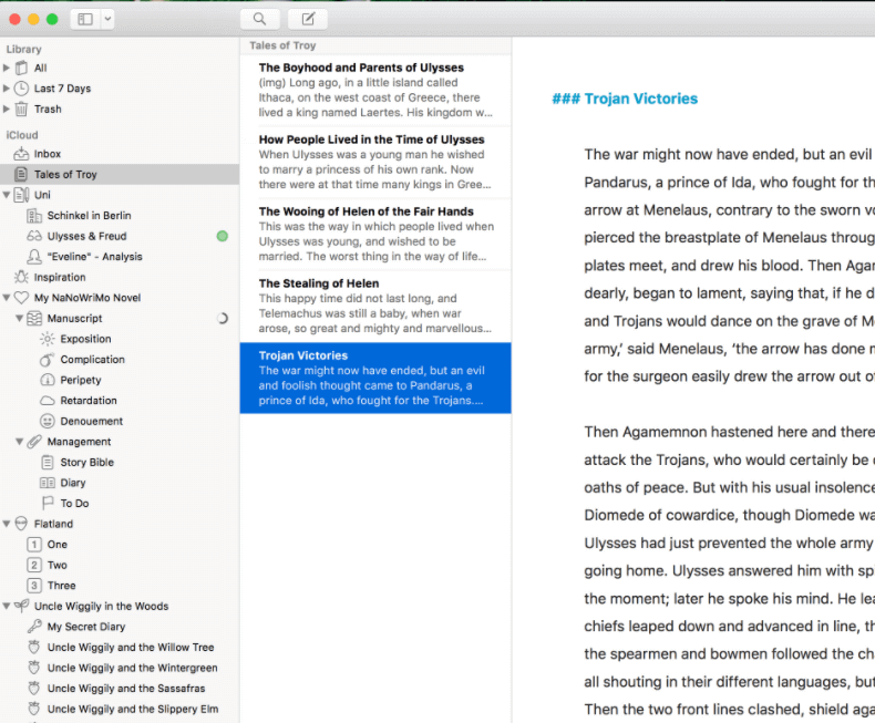 Processador de Texto para Mac Ulysses