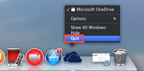 Excluir OneDrive do Mac manualmente