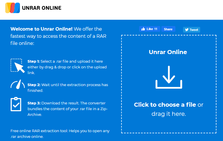 Open RAR Files on Mac with UNRAR Online
