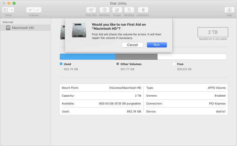 Use Disk Utility for Verification and Repair