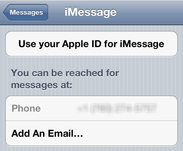 iMessage용 Apple ID 사용