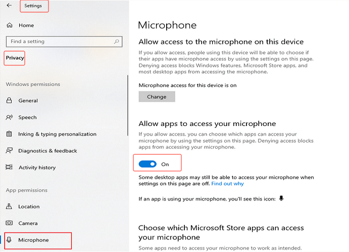 Set Microphone on to Fix PowerPoint not Recording Audio