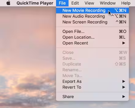 Запись видео с веб-камеры на Mac QuickTime