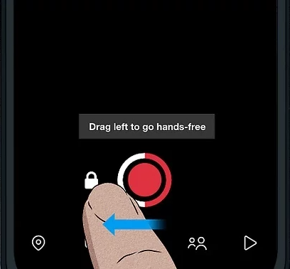 قم بتسجيل فيديو Snapchat دون الضغط على الزر