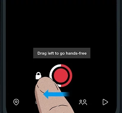 버튼을 누르지 않고 Snapchat 비디오 녹화