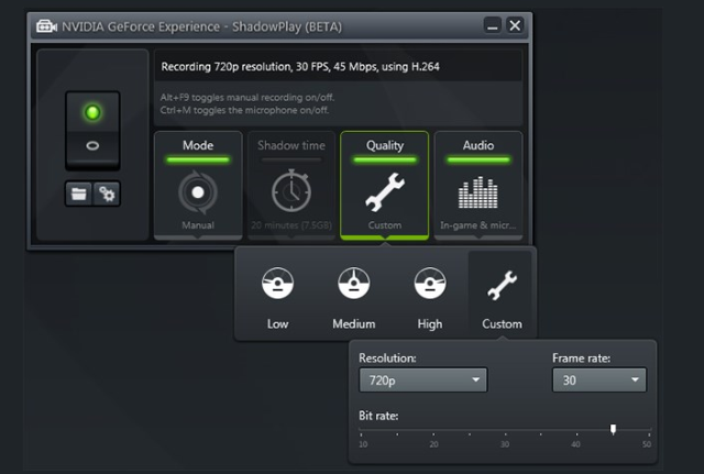 使用 NVIDIA 在 PC 上录制游戏玩法