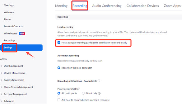 Record A Zoom Meeting as Host