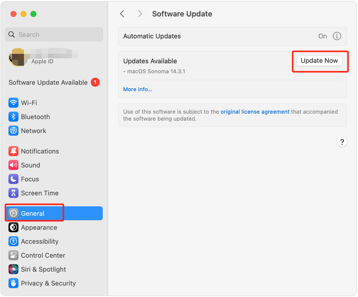 Update Operating System to Fix Screen Recording Not Working